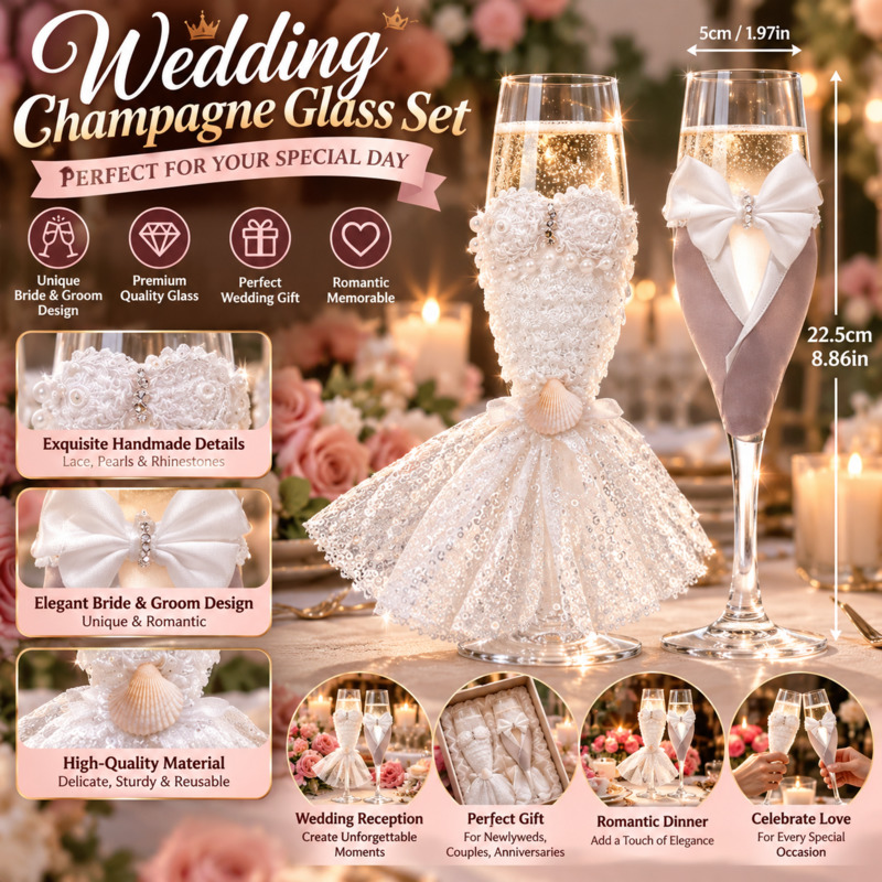 Home Bar Set - Set Gelas Champagne untuk Pernikahan, Cocok