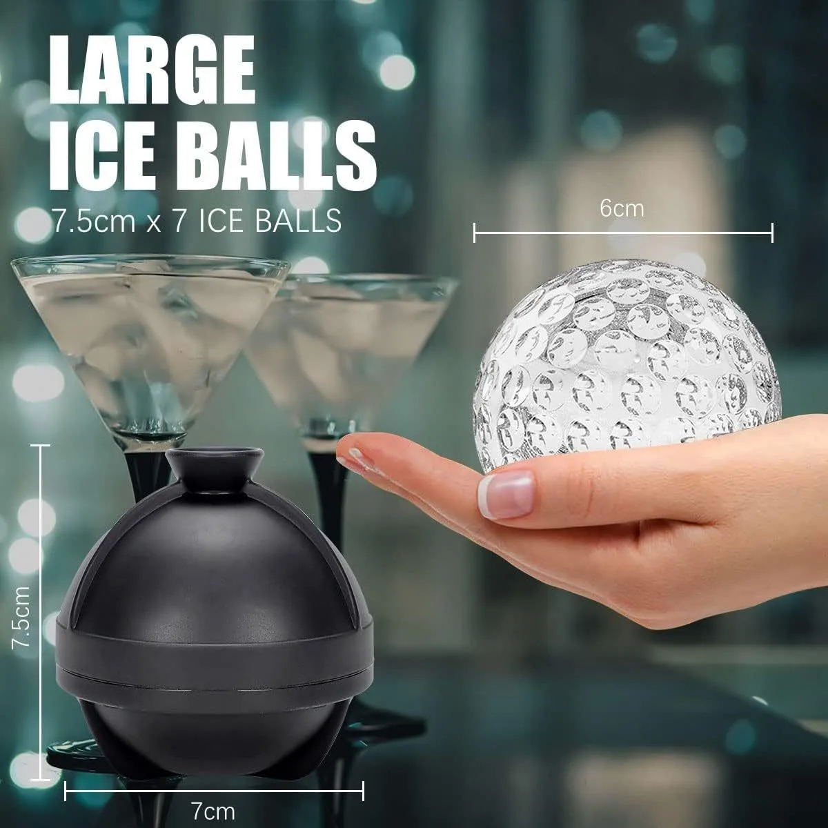 Pembuat Bola Es Silikon Aman u - Ice Mold Sphere ulasan dan harga
